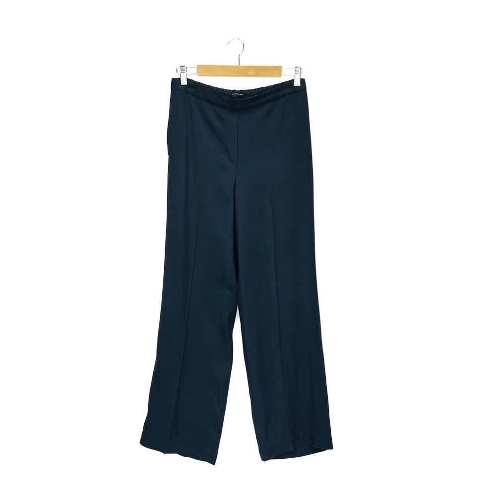 Elie Tahari Dark Navy Trousers Size Small Elastic Waist Pants Career New NWT